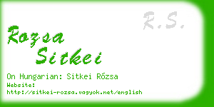 rozsa sitkei business card